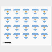 Nationale Flagge Argentiniens Herz-Aufkleber (Blatt)