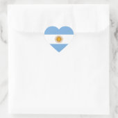 Nationale Flagge Argentiniens Herz-Aufkleber (Tasche)