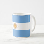 Nationale Flagge Argentiniens Kaffeetasse (VorderseiteRechts)