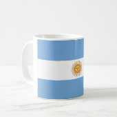 Nationale Flagge Argentiniens Kaffeetasse (Vorderseite Links)