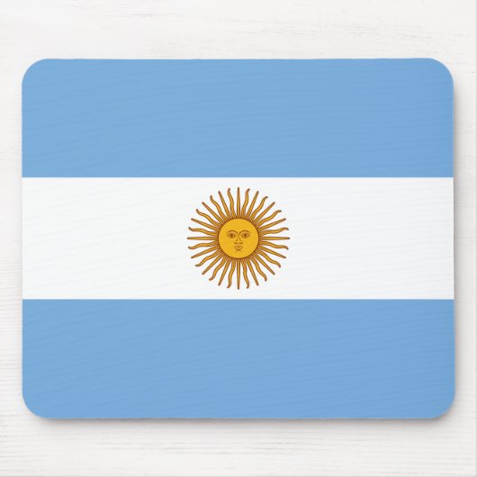 Nationale Flagge Argentiniens Mousepad (Vorne)
