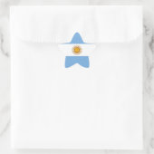 Nationale Flagge Argentiniens Stern-Aufkleber (Tasche)