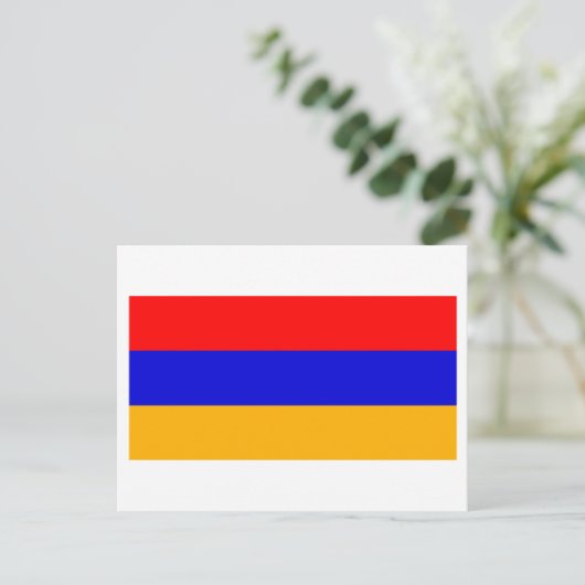 Nationale Flagge Armeniens Postkarte (Stehend Vorderseite)