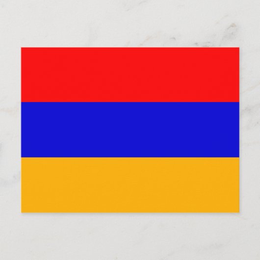 Nationale Flagge Armeniens Postkarte (Vorderseite)