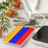 Nationale Flagge Armeniens Schlüsselanhänger (Vorderseite rechts)