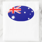 Nationale Flagge Australiens Ovaler Aufkleber (Tasche)