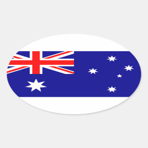 Nationale Flagge Australiens Ovaler Aufkleber