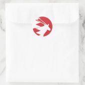 Nationale Flagge Bahrains Arabiens oryx Bahraini Runder Aufkleber (Tasche)