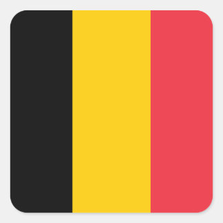 Nationale Flagge Belgiens Quadratischer Aufkleber