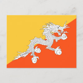 Nationale Flagge Bhutans Postkarte