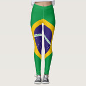 Nationale Flagge Brasiliens Leggings (Vorderseite)