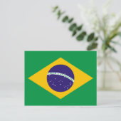 Nationale Flagge Brasiliens Postkarte (Stehend Vorderseite)