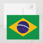Nationale Flagge Brasiliens Postkarte (Vorne/Hinten)