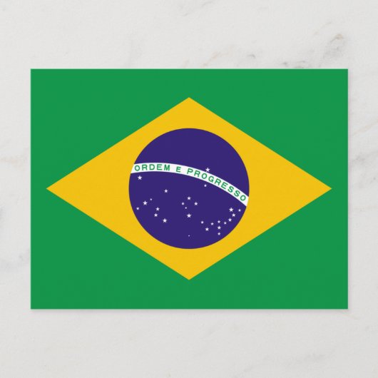 Nationale Flagge Brasiliens Postkarte (Vorderseite)
