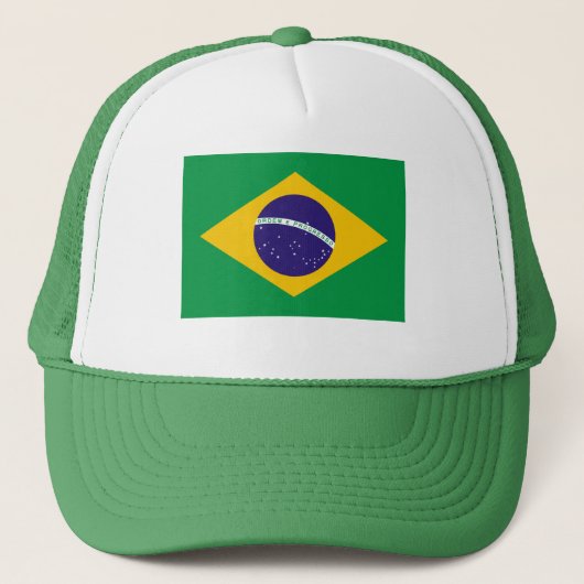 Nationale Flagge Brasiliens Truckerkappe (Vorderseite)