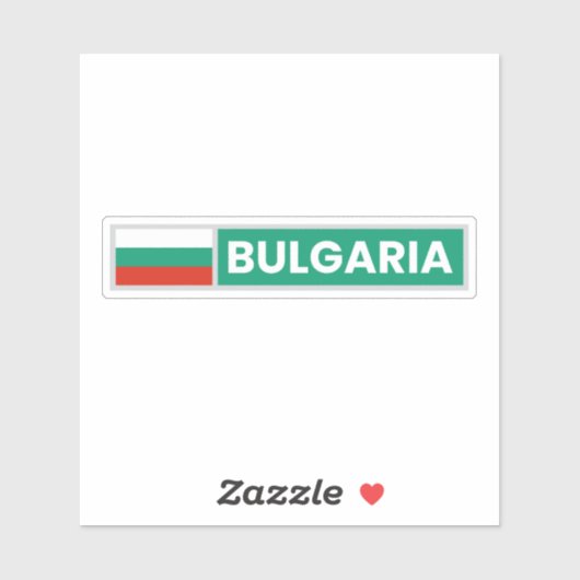 Nationale Flagge Bulgariens Aufkleber (Blatt)