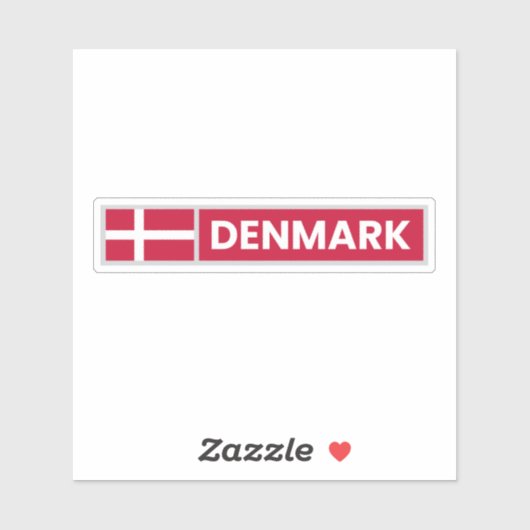 Nationale Flagge Dänemarks Aufkleber (Blatt)