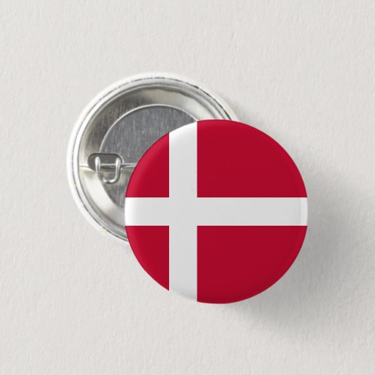 Nationale Flagge Dänemarks Button (Vorne & Hinten)