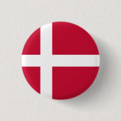 Nationale Flagge Dänemarks Button (Vorderseite)