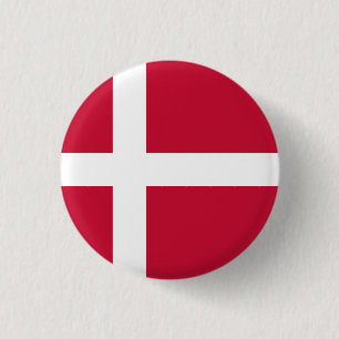 Nationale Flagge Dänemarks Button