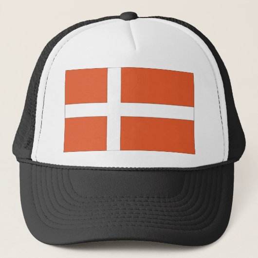 Nationale Flagge Dänemarks Truckerkappe (Vorderseite)