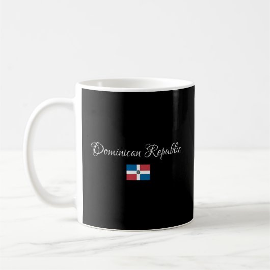 Nationale Flagge der Dominikanischen Republik Kaffeetasse (Links)