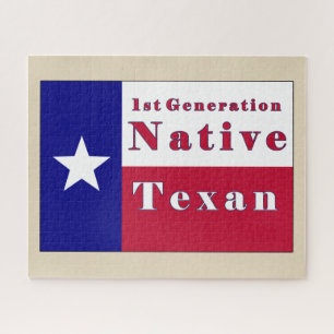 Nationale Flagge der ersten Generation für Texan Puzzle
