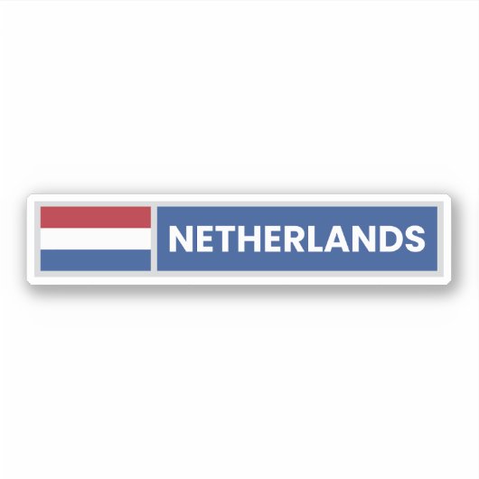 Nationale Flagge der Niederlande Aufkleber (Vorderseite)