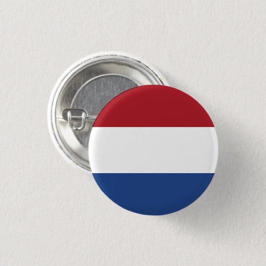 Nationale Flagge der Niederlande Button (Vorne & Hinten)