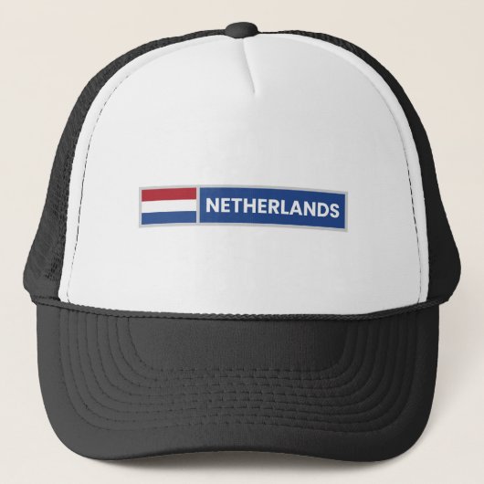 Nationale Flagge der Niederlande Truckerkappe (Vorderseite)