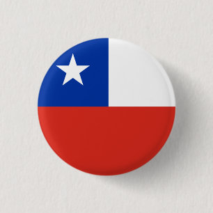 Nationale Flagge des Chilen Button