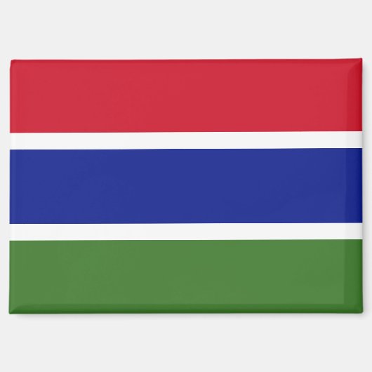 Nationale Flagge des Gambia-Rectangle-Magneten Magnet (Vorderseite)