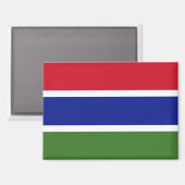 Nationale Flagge des Gambia-Rectangle-Magneten Magnet (Vorderseite/Rückseite)
