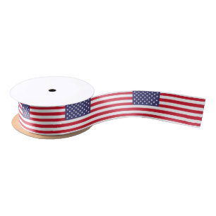 Nationale Flagge des USA Satinband