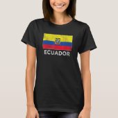Nationale Flagge Ecuadors für Männer - Frauen am L T-Shirt (Vorderseite)