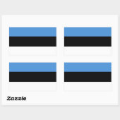 Nationale Flagge Estlands Rechteckiger Aufkleber (Blatt)