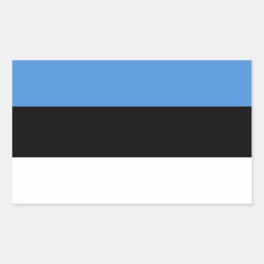 Nationale Flagge Estlands Rechteckiger Aufkleber (Vorderseite)