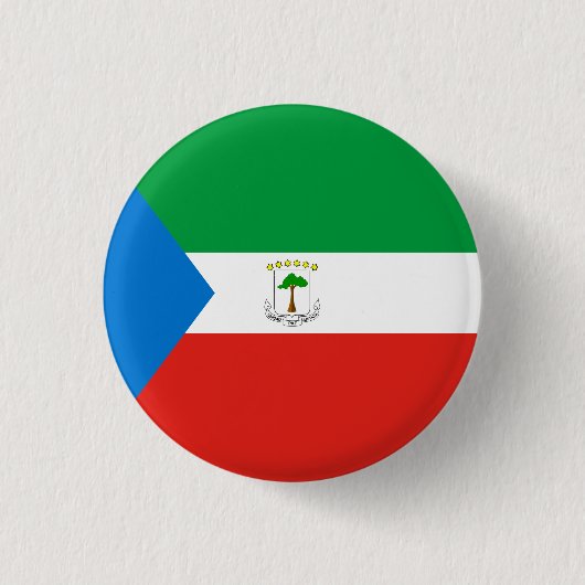 Nationale Flagge für die äquatoriale Guinea Button (Vorderseite)