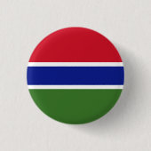 Nationale Flagge Gambias Button (Vorderseite)