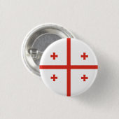 Nationale Flagge Georgiens Button (Vorne & Hinten)