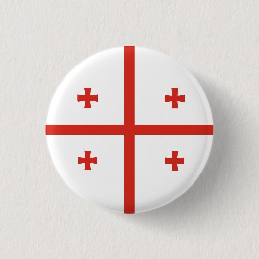 Nationale Flagge Georgiens Button (Vorderseite)