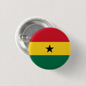 Nationale Flagge Ghanas Button (Vorne & Hinten)