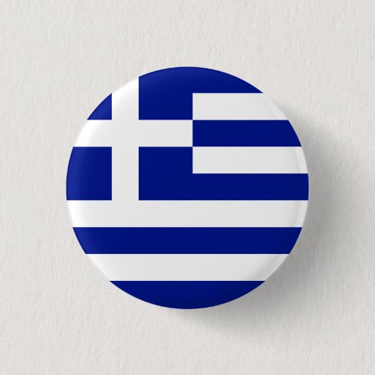 Nationale Flagge Griechenlands Button (Vorderseite)