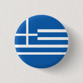 Nationale Flagge Griechenlands Button (Vorderseite)