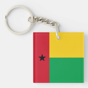 Nationale Flagge Guinea-Bissau Schlüsselanhänger