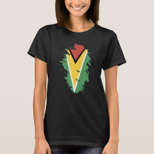 Nationale Flagge Guyanas Souvenir für Männer 4 T-Shirt