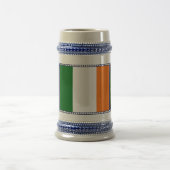 Nationale Flagge Irlands, Harfe, grüne Kleeblätter Bierglas (Mittel)