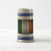 Nationale Flagge Irlands, Harfe, grüne Kleeblätter Bierglas (Mittel)