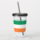 Nationale Flagge Irlands, irischer Standard, Banne Acryltrinkbecher (Links)