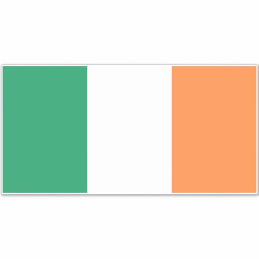 Nationale Flagge Irlands, irischer Standard, Banne Aufkleber (Vorderseite)